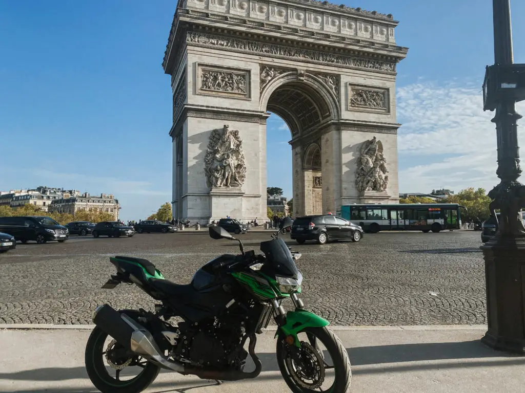 motorcycle in paris