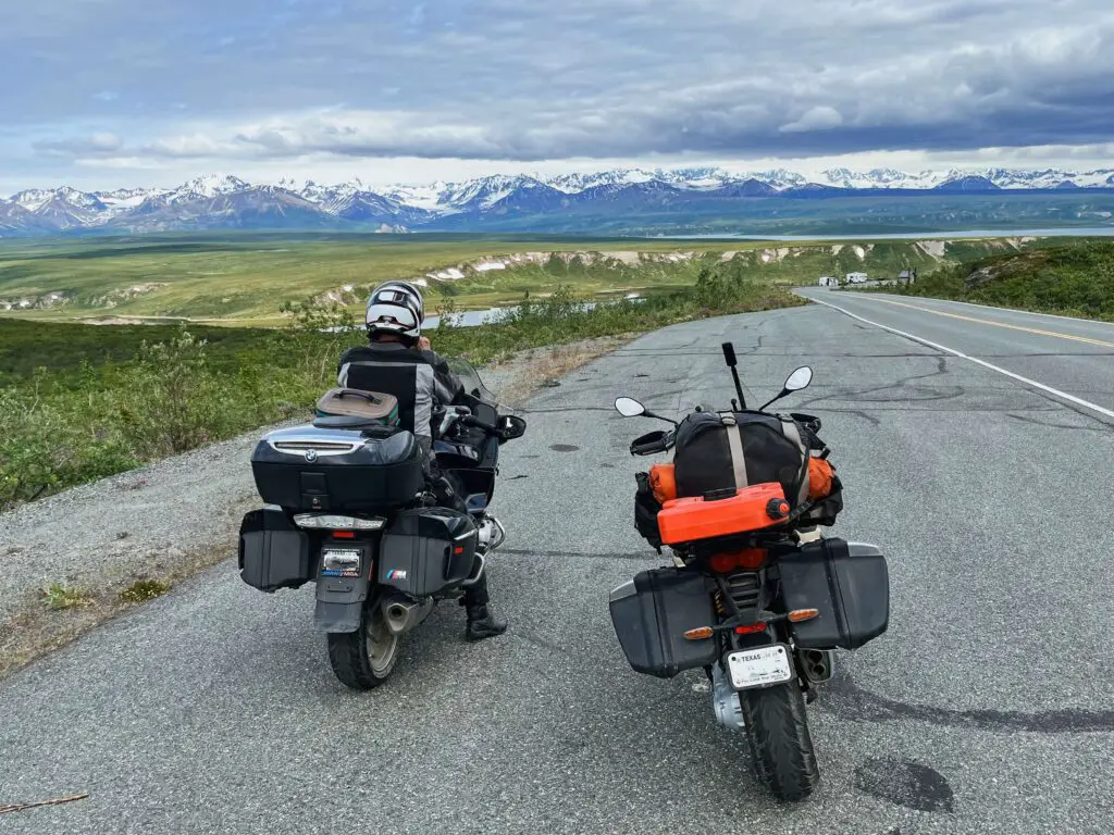 dad and daughter on motorcycle road trip